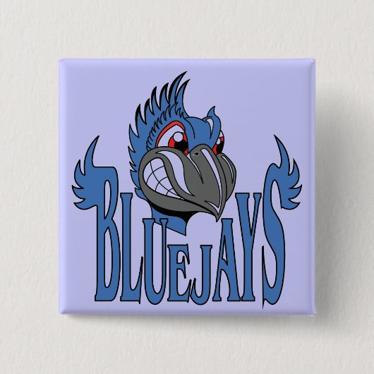 Badge Carré 5 Cm jais bleus (Devant)