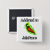 Badge Carré 5 Cm Jalapenos (Devant & derrière)