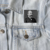Badge Carré 5 Cm James Abram Garfield (En situation)