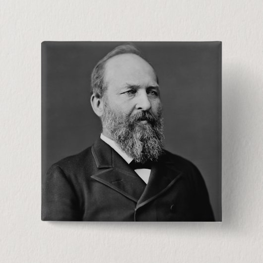 Badge Carré 5 Cm James Abram Garfield (Devant)
