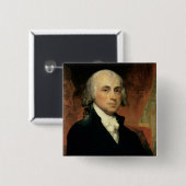 Badge Carré 5 Cm James Madison 2 (Devant & derrière)