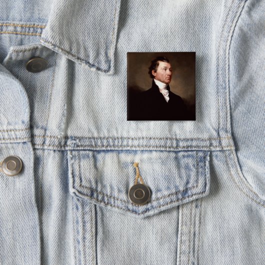 Badge Carré 5 Cm James Monroe (En situation)