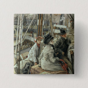 Badge Carré 5 Cm James Tissot par l'eau, c.1881-2