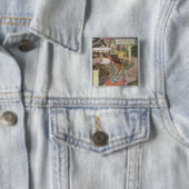 Badge Carré 5 Cm Janvier (En situation)