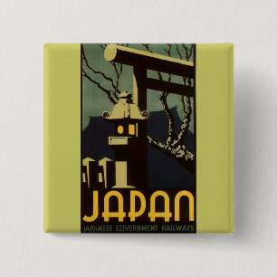 Badge Carré 5 Cm Japon