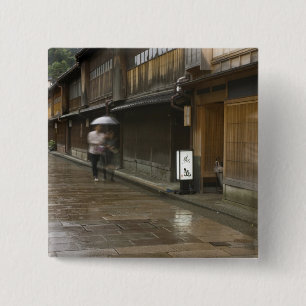 Badge Carré 5 Cm Japon, Ishikawa, Kanazawa, Higashi Chaya