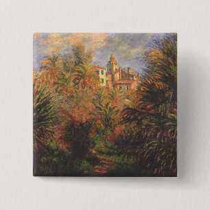 Badge Carré 5 Cm Jardin à Bordighera - Claude Monet - c1900