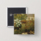 Badge Carré 5 Cm Jardin de Giverny (Devant & derrière)