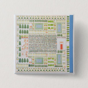 Badge Carré 5 Cm Jardin d'un haut honorable égyptien, de