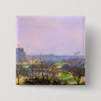 Badge Carré 5 Cm Jardins de Tuileries dans l'art de Paris par