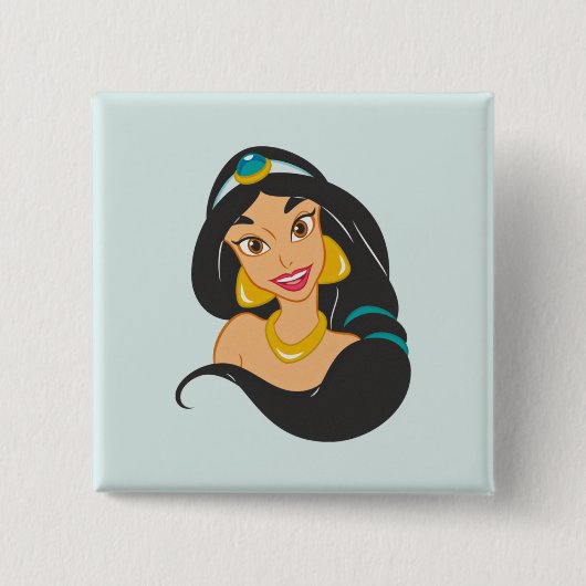 Badge Carré 5 Cm Jasmine Button (Devant)