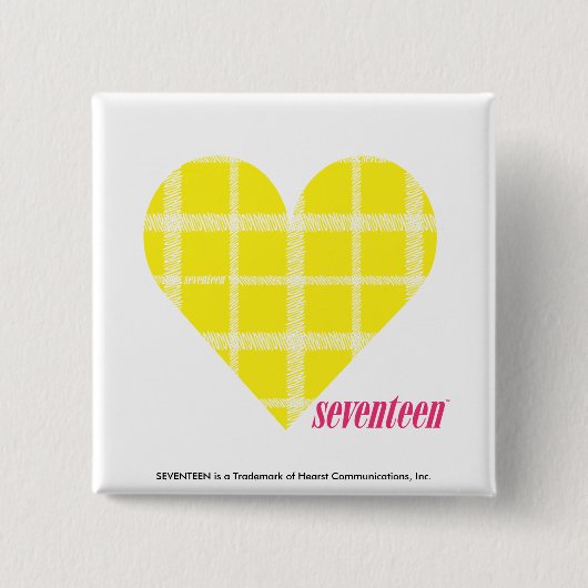 Badge Carré 5 Cm Jaune 2 de plaid (Devant)