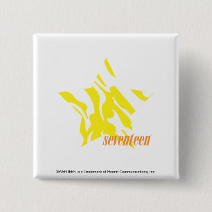 Badge Carré 5 Cm Jaune 3 de zèbre