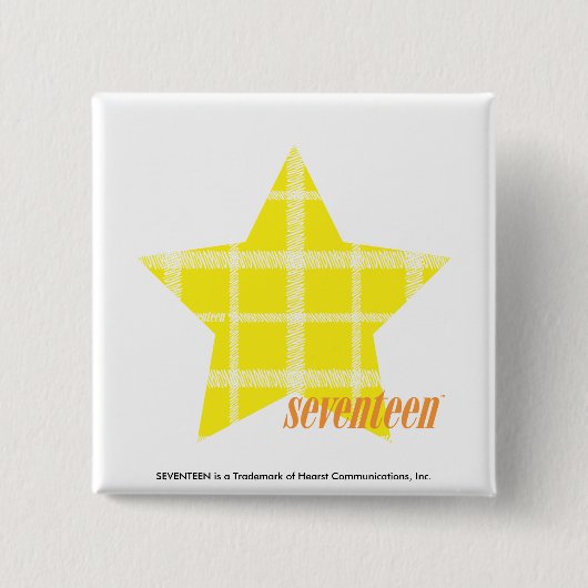 Badge Carré 5 Cm Jaune 4 de plaid (Devant)