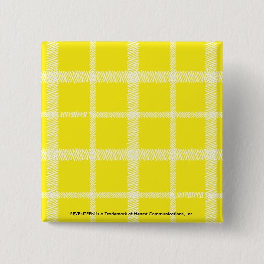 Badge Carré 5 Cm Jaune de plaid (Devant)