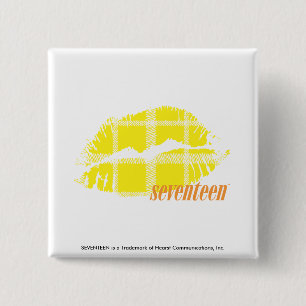 Badge Carré 5 Cm Jaune de plaid