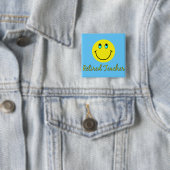 Badge Carré 5 Cm JAUNE retiré de professeur (En situation)
