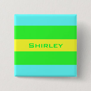 Badge Carré 5 Cm Jaune, Vert, Bleu, Grandes Tunes de Shirley Taylor