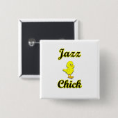 Badge Carré 5 Cm Jazz Chick (Devant & derrière)