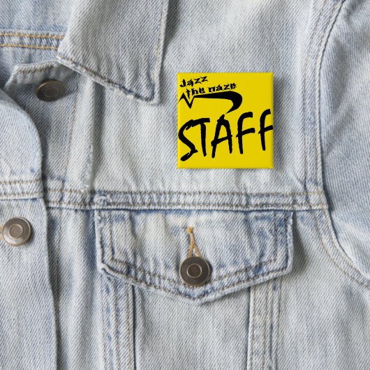 Badge Carré 5 Cm jazz staff (En situation)