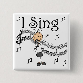 Badge Carré 5 Cm Je chante le chiffre musical T-shirts et cadeaux