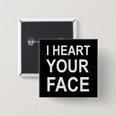 BADGE CARRÉ 5 CM JE COEUR TON VISAGE (Devant & derrière)