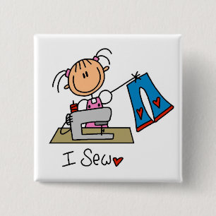 Badge Carré 5 Cm Je couds des T-shirts et des Cadeaux