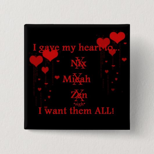 Badge Carré 5 Cm Je les veux tous (Devant)