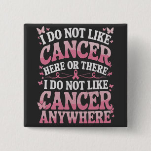 Badge Carré 5 Cm Je N'Aime Pas Le Cancer Ici Ou Là