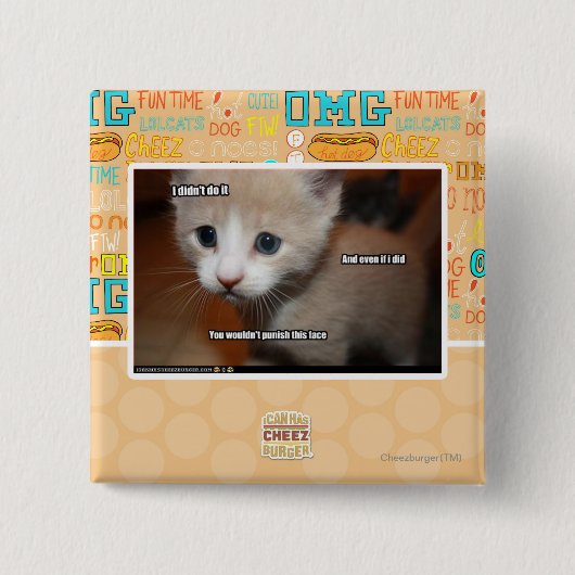 Badge Carré 5 Cm Je ne l'ai pas fait (Devant)