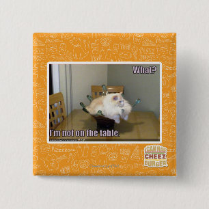 Badge Carré 5 Cm Je ne suis pas sur la table