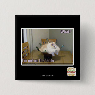 Badge Carré 5 Cm Je ne suis pas sur la table