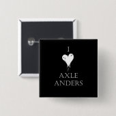 Badge Carré 5 Cm "Je Pin aime d'axe Anders" (Devant & derrière)
