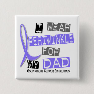 Badge Carré 5 Cm Je porte le bigorneau pour mon Cancer oesophagien