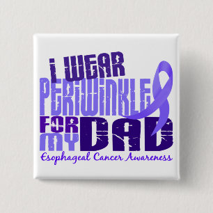 Badge Carré 5 Cm Je porte le bigorneau pour mon Cancer oesophagien