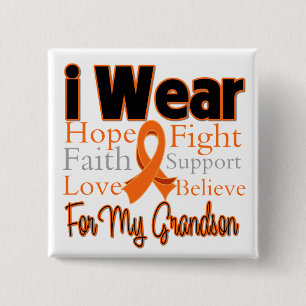 Badge Carré 5 Cm Je porte le petit-fils de collage de ruban -