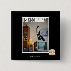 Badge Carré 5 Cm Je sens le danger