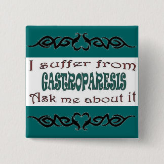 Badge Carré 5 Cm Je souffre de la gastroparésie