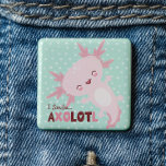 Badge Carré 5 Cm Je Souriez Beaucoup Personnalisé Kawaii Axolotl<br><div class="desc">I Smile A Lot Kawaii Axolotl bouton - Le poisson pédestre mexicain mieux connu sous le nom de l'Axolotl est ici pour rocher votre monde. Ces créatures marines exotiques prennent le monde par la tempête et il est facile de comprendre pourquoi. Mettez-vous en forme et démarquez de la foule avec...</div>