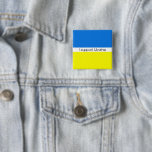 Badge Carré 5 Cm Je soutiens le bouton Ukraine Pinback<br><div class="desc">Je soutiens le bouton Ukraine Pinback</div>