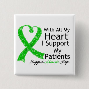 Badge Carré 5 Cm Je Soutiens Mes Patients Avec Tout Mon Coeur