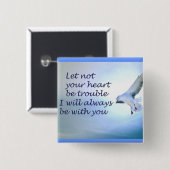 Badge Carré 5 Cm Je suis avec toi (Devant & derrière)