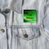 Badge Carré 5 Cm Je suis campagne de Malala (En situation)
