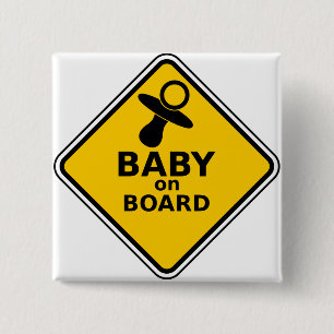 Badge Carré 5 Cm Je suis insigne enceinte de bouton de bosse de