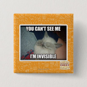 Badge Carré 5 Cm Je suis invisible