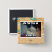 Badge Carré 5 Cm Je suis invisible (Devant & derrière)