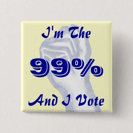 Badge Carré 5 Cm Je suis le 99% (Devant)