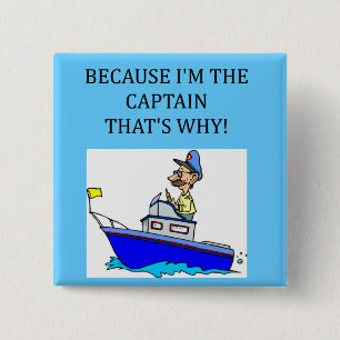 Badge Carré 5 Cm je suis le capitaine
