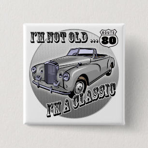 Badge Carré 5 Cm Je suis les quatre-vingtième cadeaux