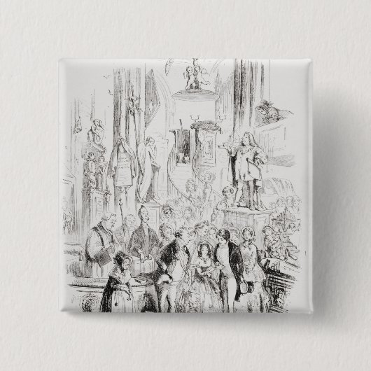 Badge Carré 5 Cm Je suis marié (Devant)